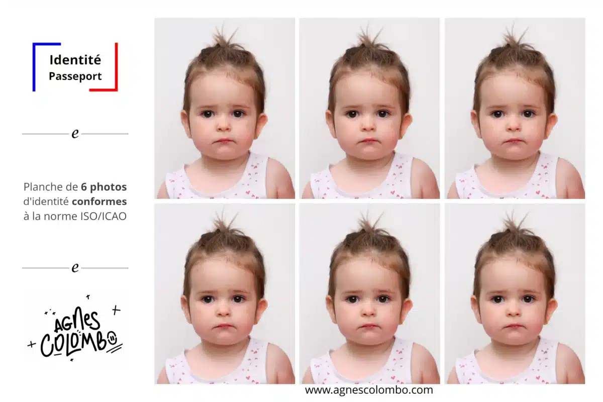 Photo d'identité bébé et nourrisson à Puteaux Suresnes - Portrait d'une petite fille en body